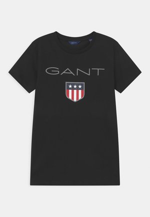 SHIELD LOGO - T-shirt med print - black