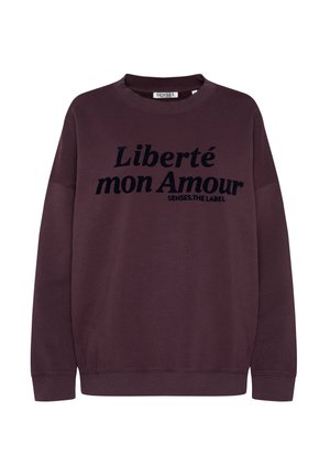 MIT FLOCKPRINT - Sweatshirt - deep plum