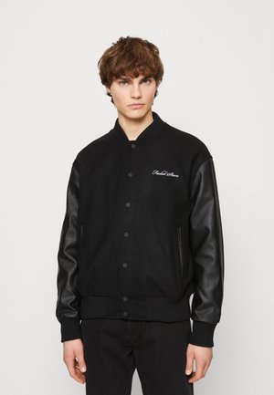 SIGNATURE VARSITY JACKET - Giacca in similpelle - black