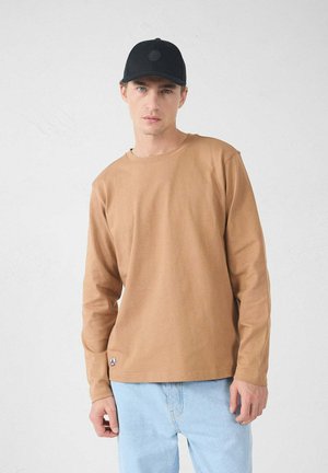 MIT RUNDHALSAUSSCHNITT  ZUCKER EMILIO - Longsleeve - braun