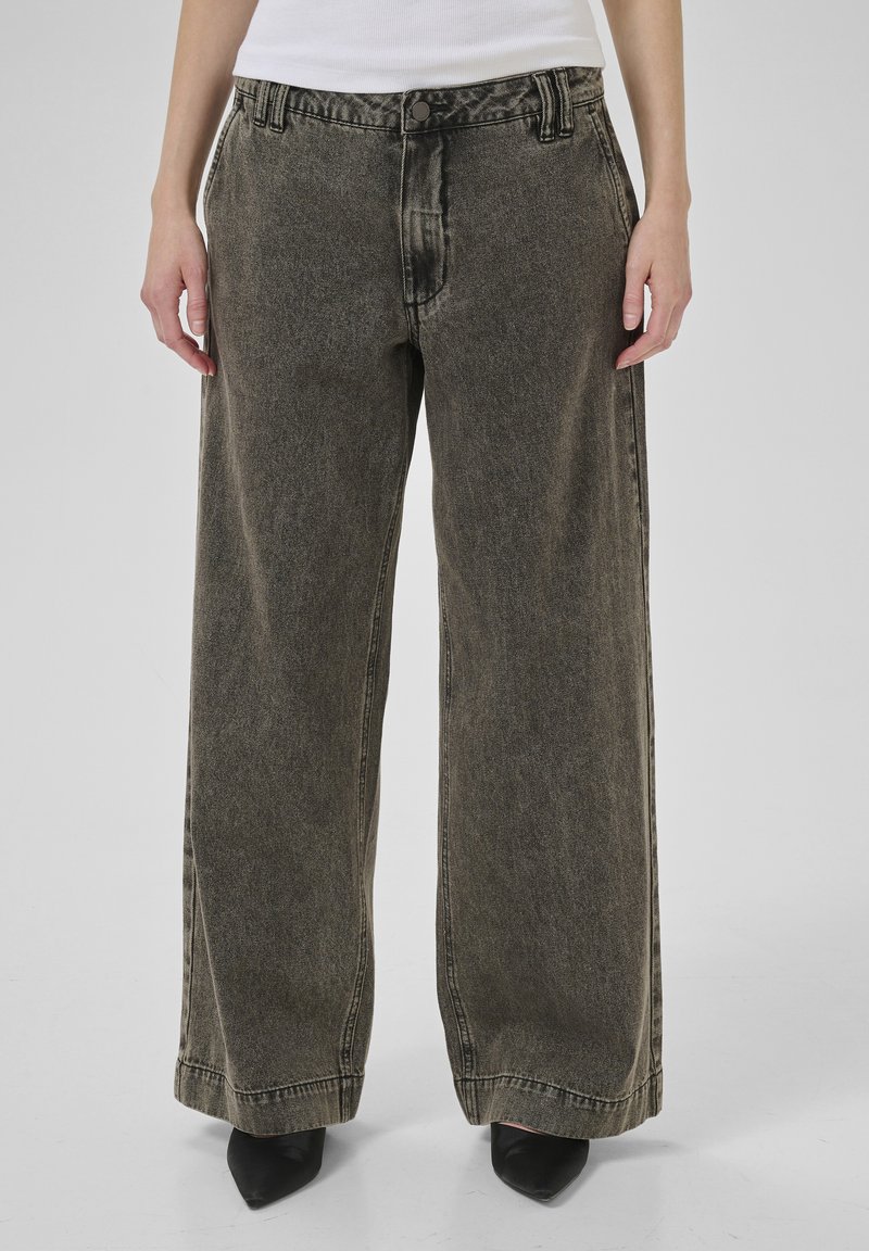 My Essential Wardrobe Flared Jeans - medium grey dirty wash