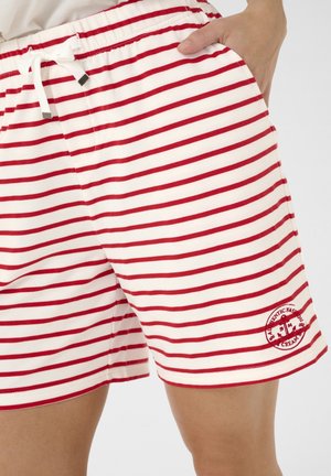 CRSIN STRIPE - Šortky - snowwhite red stripe