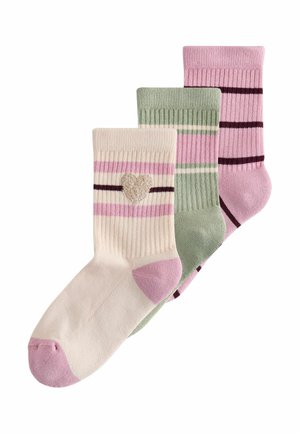 Next, 3 PACK - Socks - pink green and cream