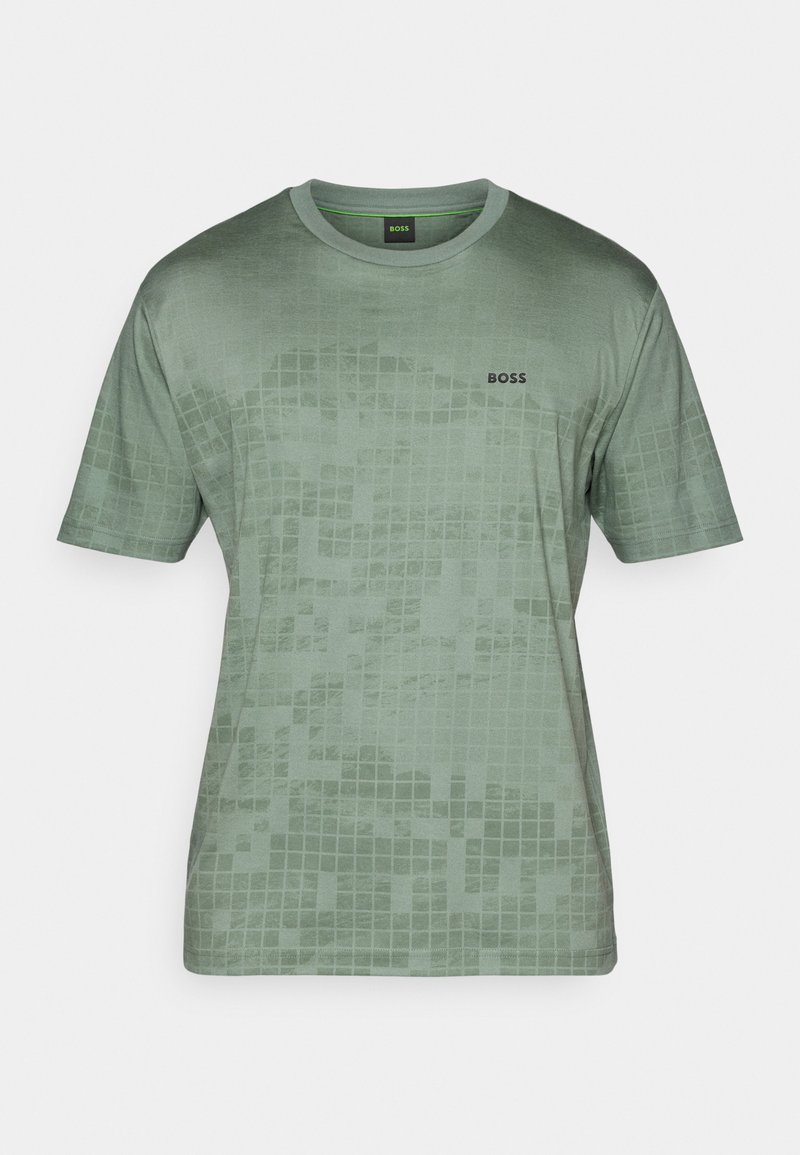 Boss T-shirt print groen