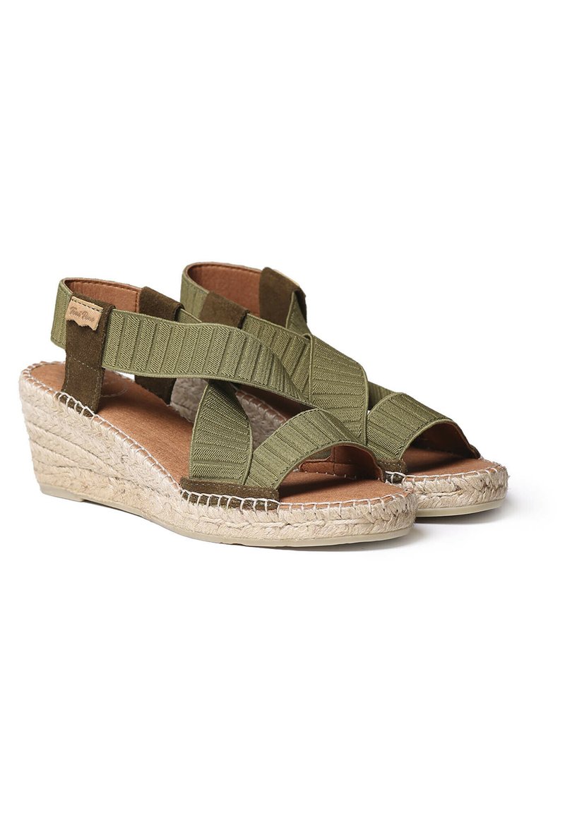 Damen Halbschuhe | Toni Pons TURA-TR Keilsandalette caqui/grün - YB18382 Damen Halbschuhe | Toni Pons TURA-TR Keilsandalette caqui/grün - YB18382