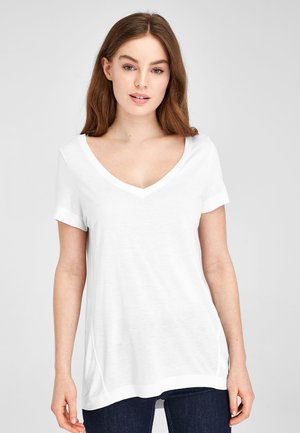 SLOUCH V NECK  - Paprasti marškinėliai - white