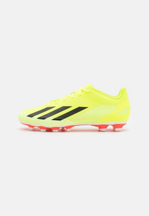 X CRAZYFAST CLUB FXG - Moulded stud football boots - solar yellow 2/core black/footwear white