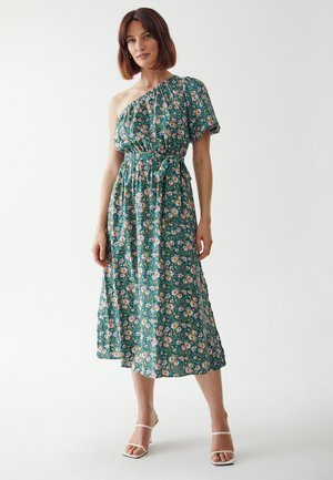 THE FATED QUINCY  - Day dress - emerald ditsy floral