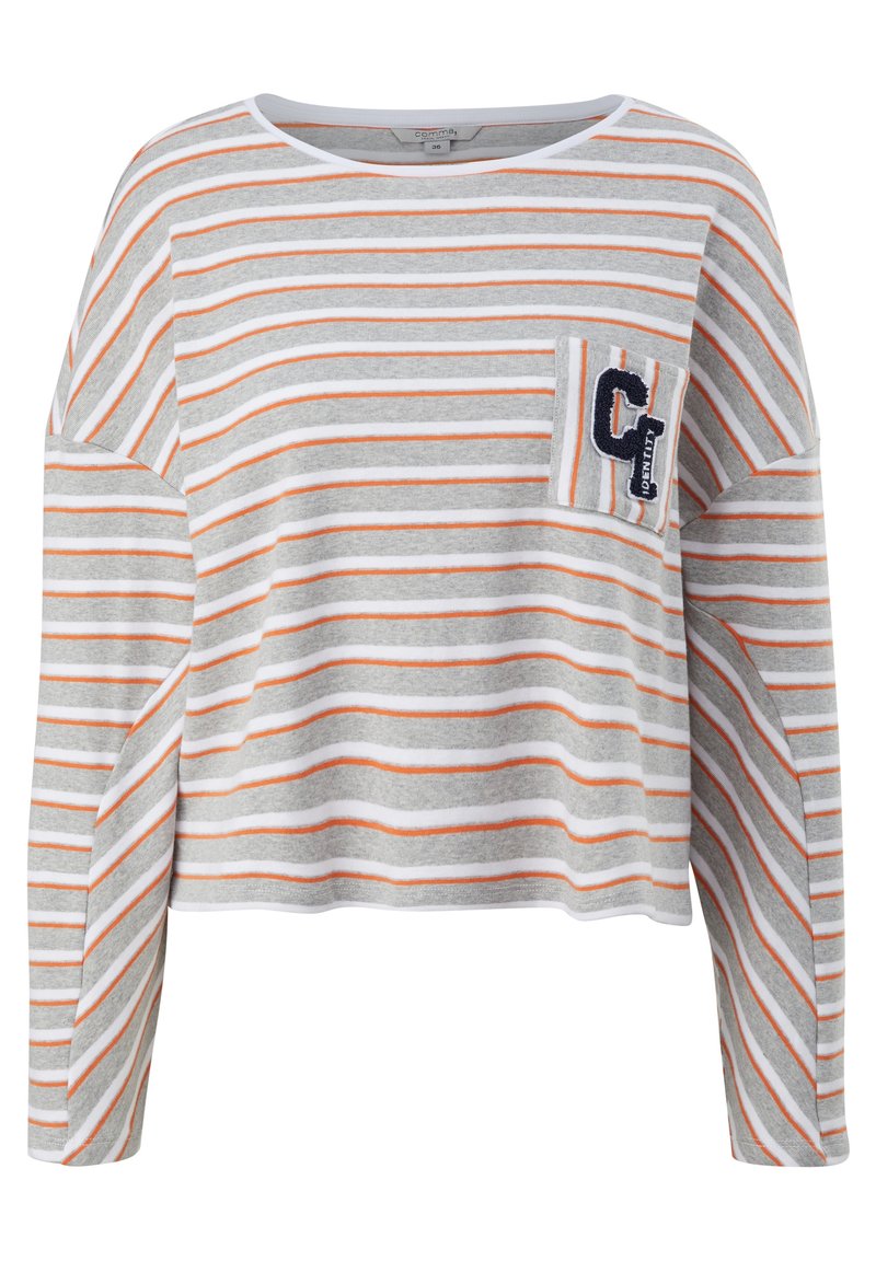 comma casual identity Strickpullover hellgrau