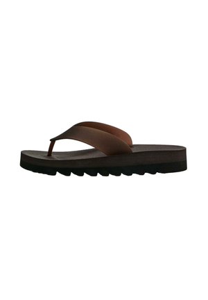 OYSHO, CHUNKY FLIP FLOPS - Obuv k bazénu - brown