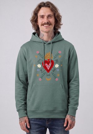 watapparel, LOVE AND FLEX UNISEX - Sweat à capuche - green bay