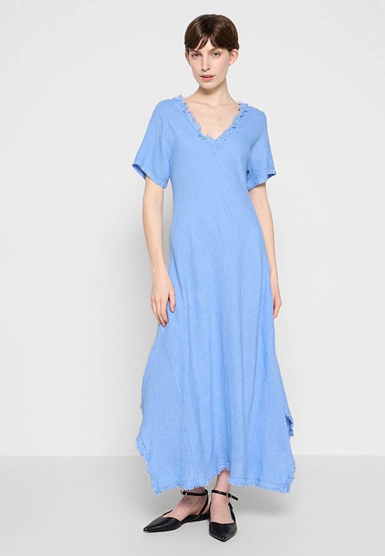 Le Monde du Lin Maxi-jurk blauw