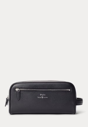 PEBBLED LEATHER TRAVEL CASE - Toaletna torbica - black