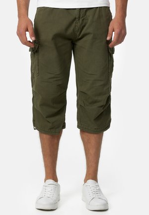 INDICODE JEANS MIT GÜRTEL NICOLAS - Shorts - dark green