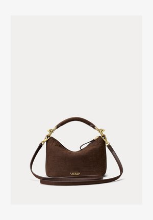 Lauren Ralph Lauren, EMBOSSED NUBUCK MINI BLAIKE SHOULDER BAG - Τσάντα χειρός - chestnut brown