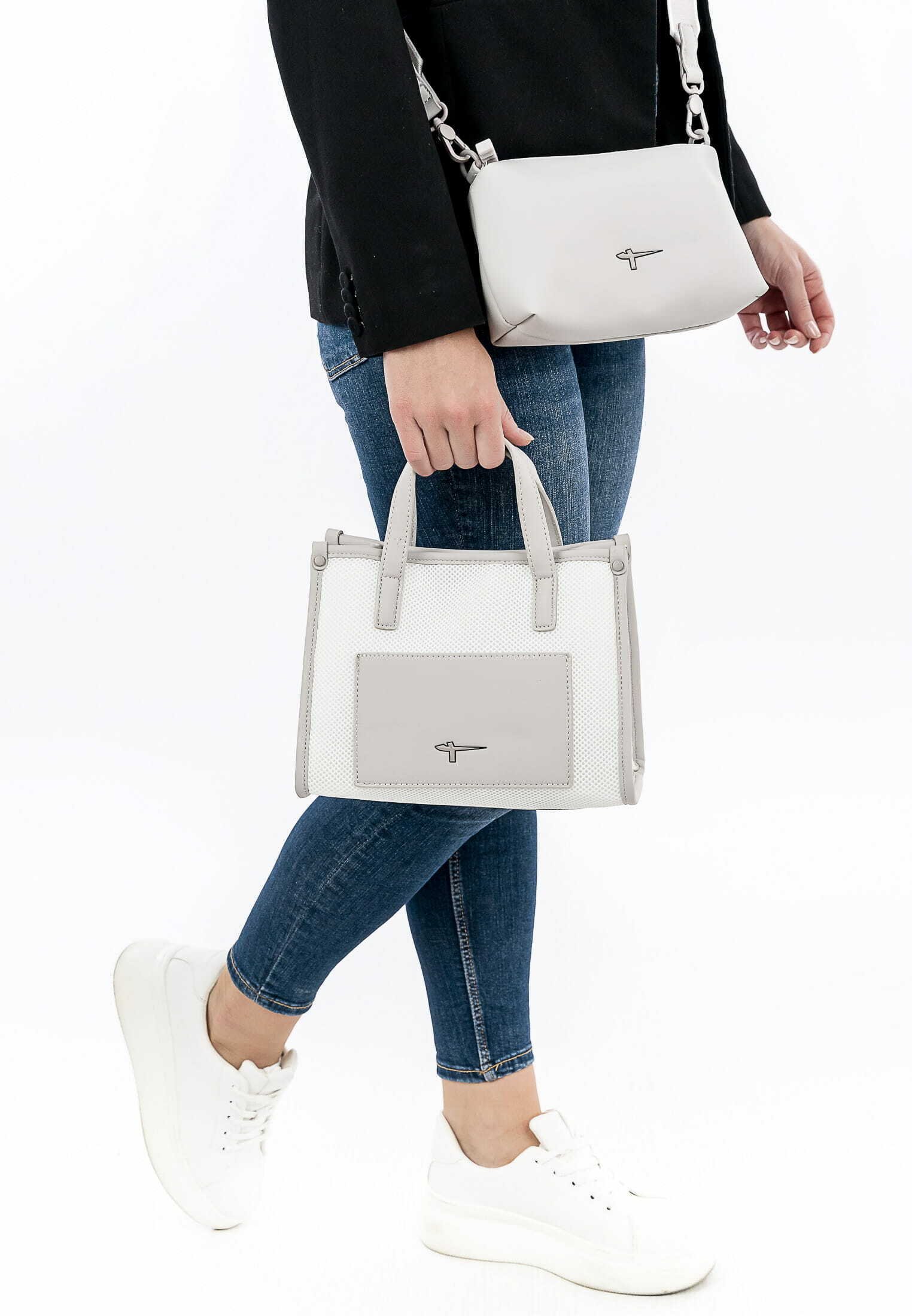 Tamaris Florentina Umhängetasche In Lightgrey | 28 X 19 X 11 Cm, Verstellbarer Gurt | Aus Polyester