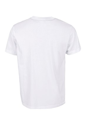 T-shirt en coton blanc uni à manches courtes, présenté de dos, avec un col rond et sans motifs ni logos visibles.