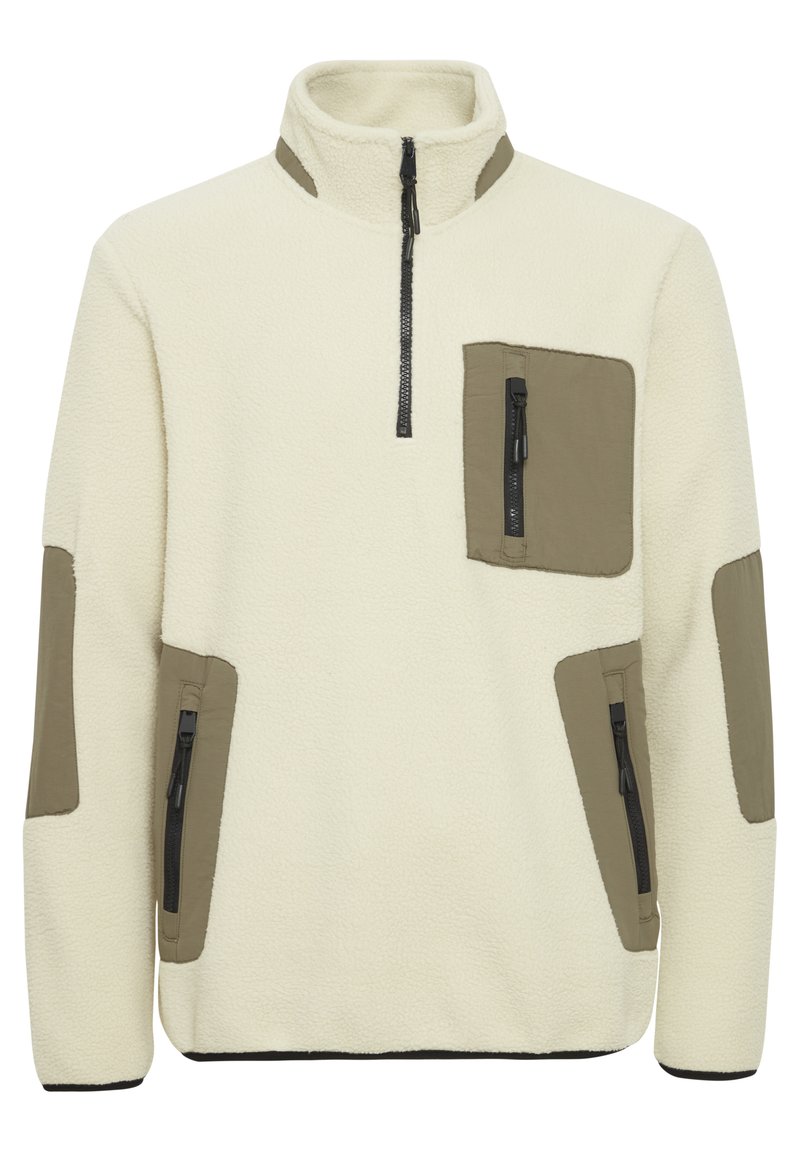 Blend Fleece trui beige mêleerd