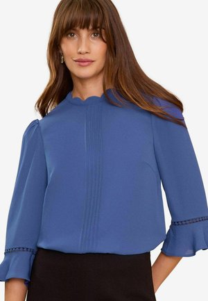 Love & Roses SCALLOP PINTUCK FLUTE SLEEVE - Pusero - blue