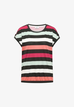 Cecil, T-SHIRT MIT RUNDHALS UND TURN-UP-DETAIL - T-shirt imprimé - raw khaki