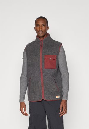 VARDAG VEST - Chaleco - dark grey/maroon