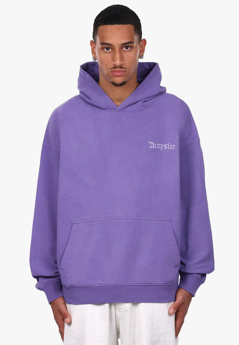 Dropsize Hættetrøje - washed purple