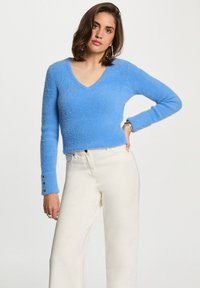 Morgan LONG-SLEEVED WITH FLUFFY - Trui - bleu