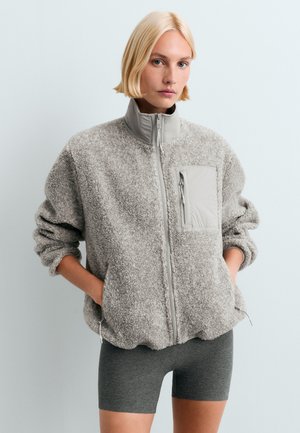 OYSHO, FAUX-SHEARLING JACKET - Veste d'hiver - mid-grey melange