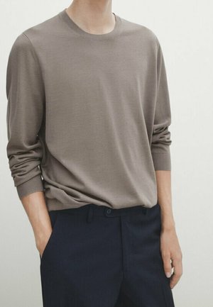 Striktrøje - mottled grey