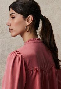 Next WASHED RUFFLE NECK LONG SLEEVE - Overhemdblouse - pink
