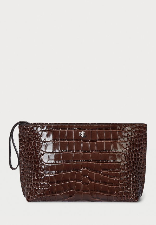 TOP ZIP POUCH LARGE - Wash bag - dark hickory