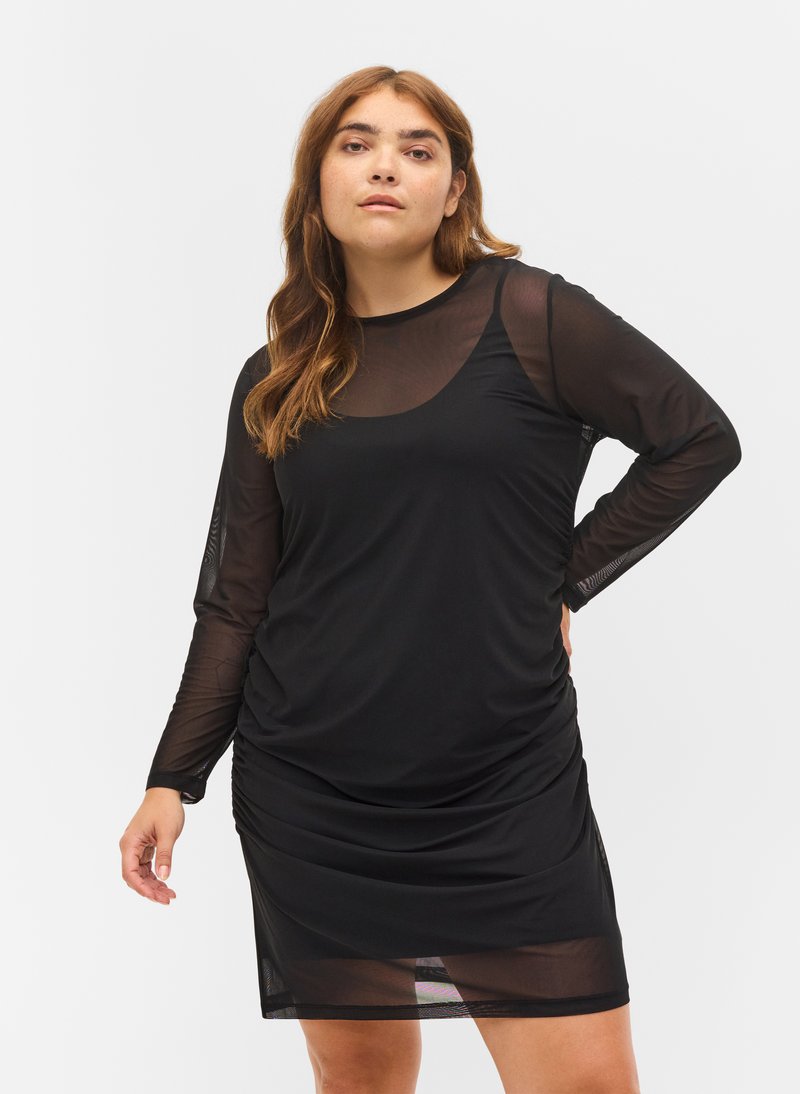 Damen Freizeitkleider | Zizzi Freizeitkleid black/schwarz - VG11420 Damen Freizeitkleider | Zizzi Freizeitkleid black/schwarz - VG11420