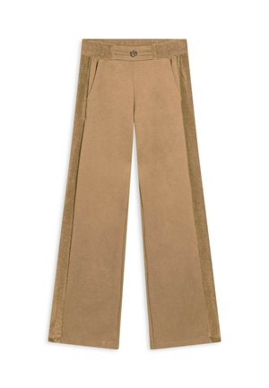 WIDE CON DETTAGLI IN CINIGLIA - Pantalon classique - beige