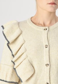 VILA VILUKA CONTRAST CARDIGAN - Ζακέτα - super light natural