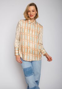 Overhemdblouse - sand blue