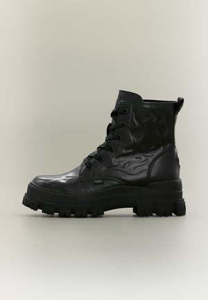 Buffalo, ASPHA UNISEX - Боти с връзки до глезена - black