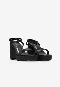 Bosanova CON TACÓN ACAMPANADO - Sandalias con plataforma - black