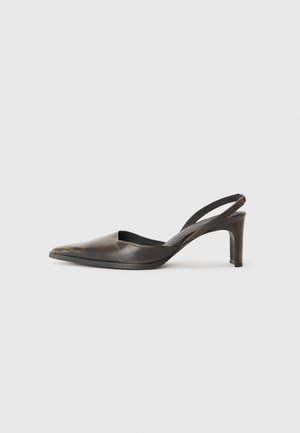 Samsøe Samsøe SAMARIA - Sandales à talons hauts - washed black olive