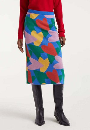 MIDI ESTAMPADO CUPIDO - Falda de tubo - multicolor cupido
