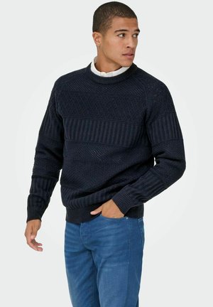 ONSALKAN - Stickad tröja - dark navy