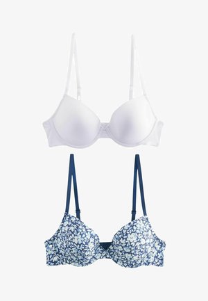 Next 2 PACK - Bügel BH - blue ditsy floral print white