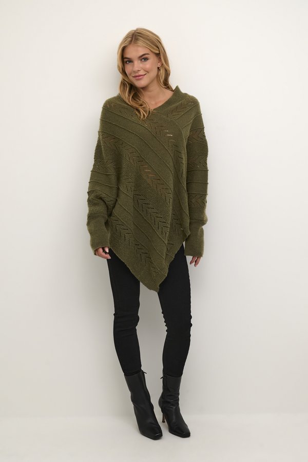 HOLIDAY PONCHO - Strickpullover - deep depths