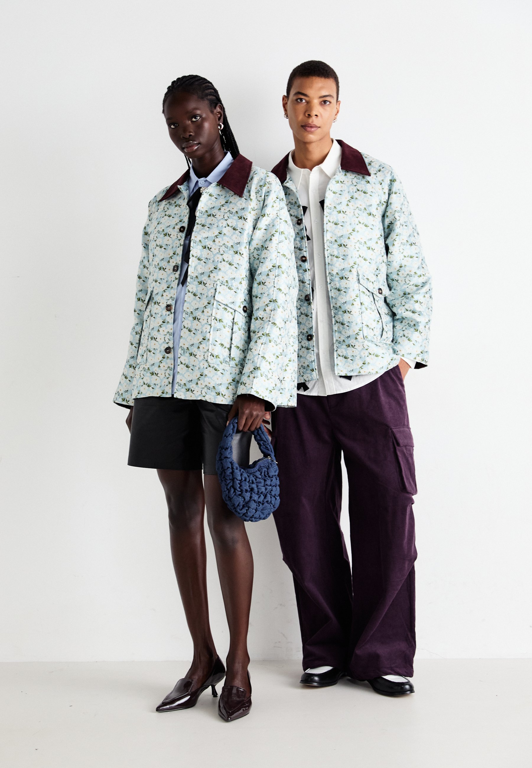 ジャケット・アウター sister jane Mist Jacquard Jacket S Sister Jane MIST JACQUARD JACKET UNISEX - Summer jacket - blue
