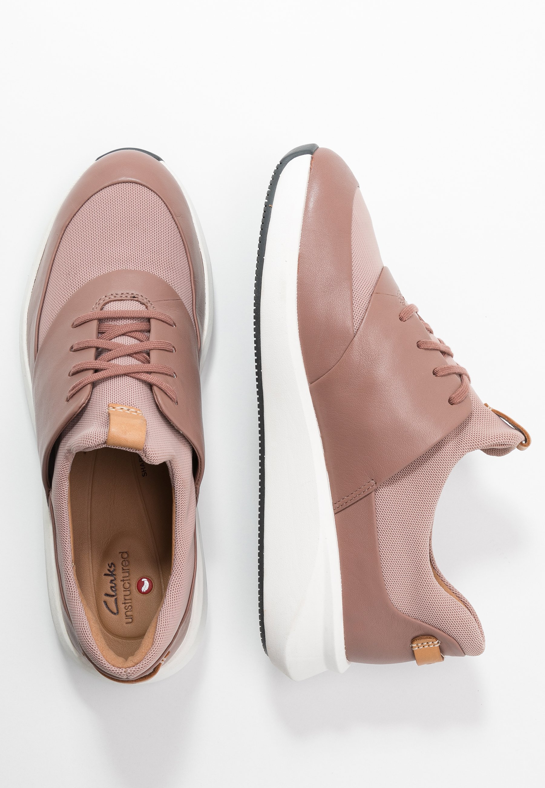 Clarks Unstructured UN RIO LACE Joggesko dark blush Clarks Unstructured UN RIO LACE Joggesko dark blush