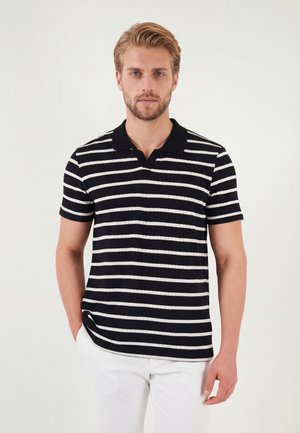 Lela & Buratti, LELA & BURATTI POLO T-SHIRT REGULAR FIT - Poloshirt - black white