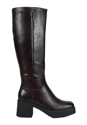 ALTAS CON CREMALLERA - Botas con plataforma - marron