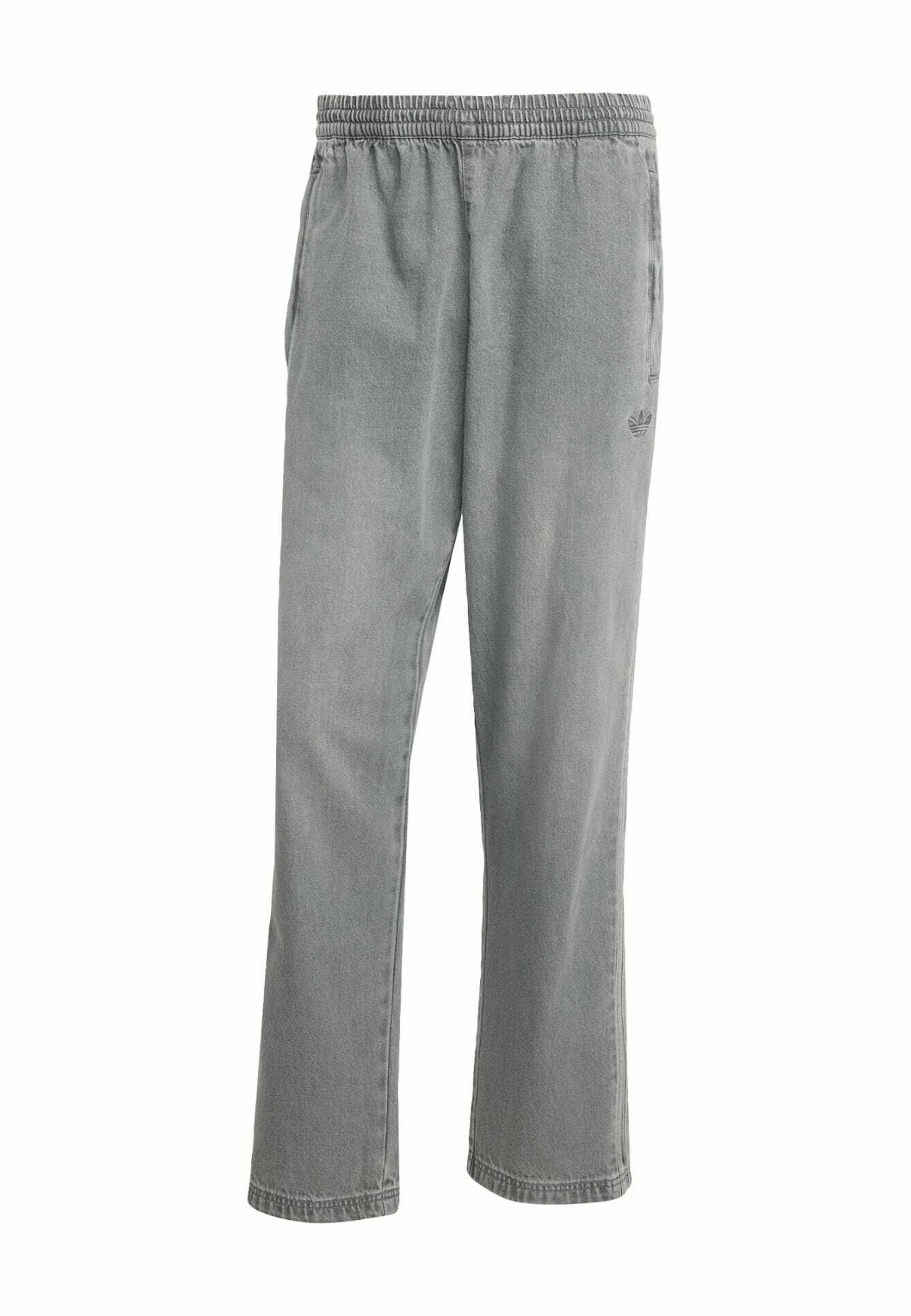 デニム・ジーパン adidas originals SOFT Denim ADJUSTABLE JOGGERS - Gray CLOTHING - Adicolor Denim 3-Stripes Track Pants - Blue