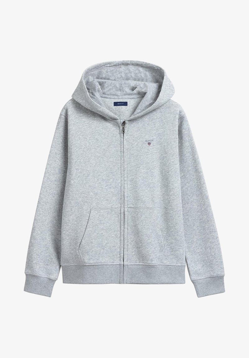 GANT THE ORIGINAL FULL ZIP - Felpa con zip - light grey melange