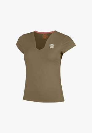BIDI BADU SPECTRUM V-NECK TEE - Sport T-Shirt - light brown