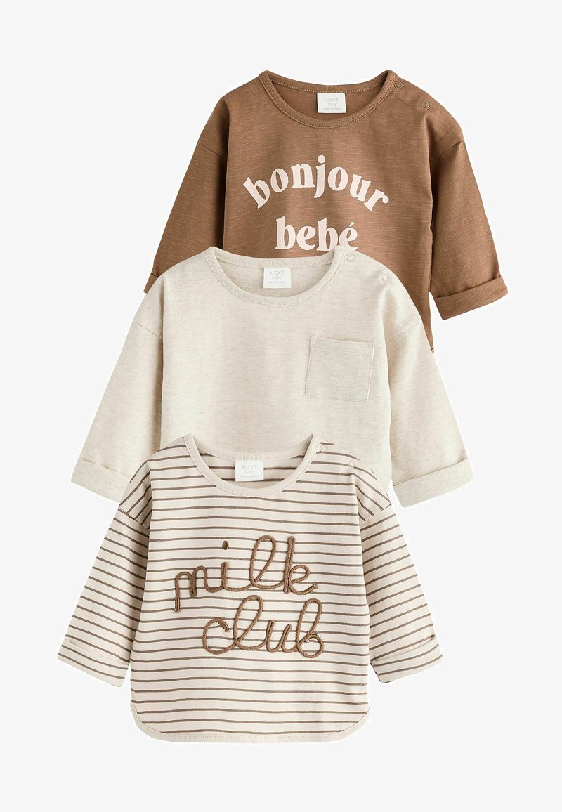 Next 3 PACK - REGULAR FIT - Pitkähihainen paita - neutral